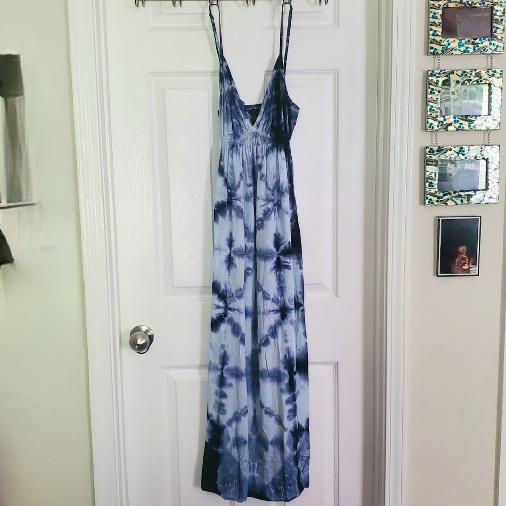 Lucky Brand blue tie-dye maxi dress